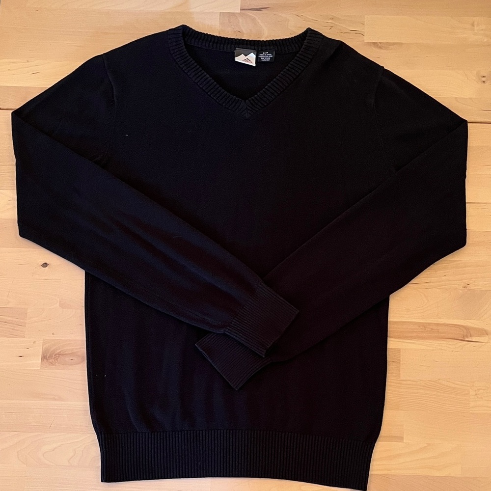 Elegant Black V-Neck Sweater for Men